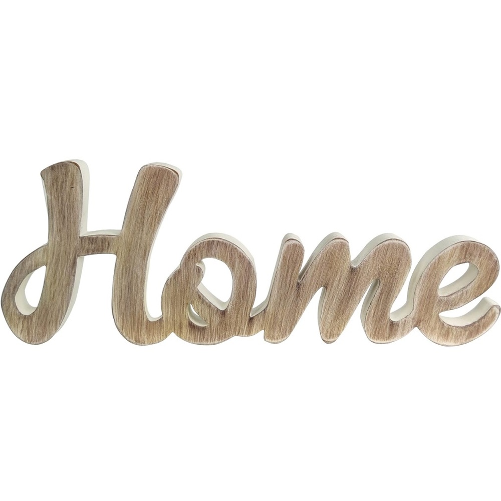 NEW JOYBee Wood Home Stand Sign Decor, Rustic Home Decor 17 x 6.25” (Gray）GIFT